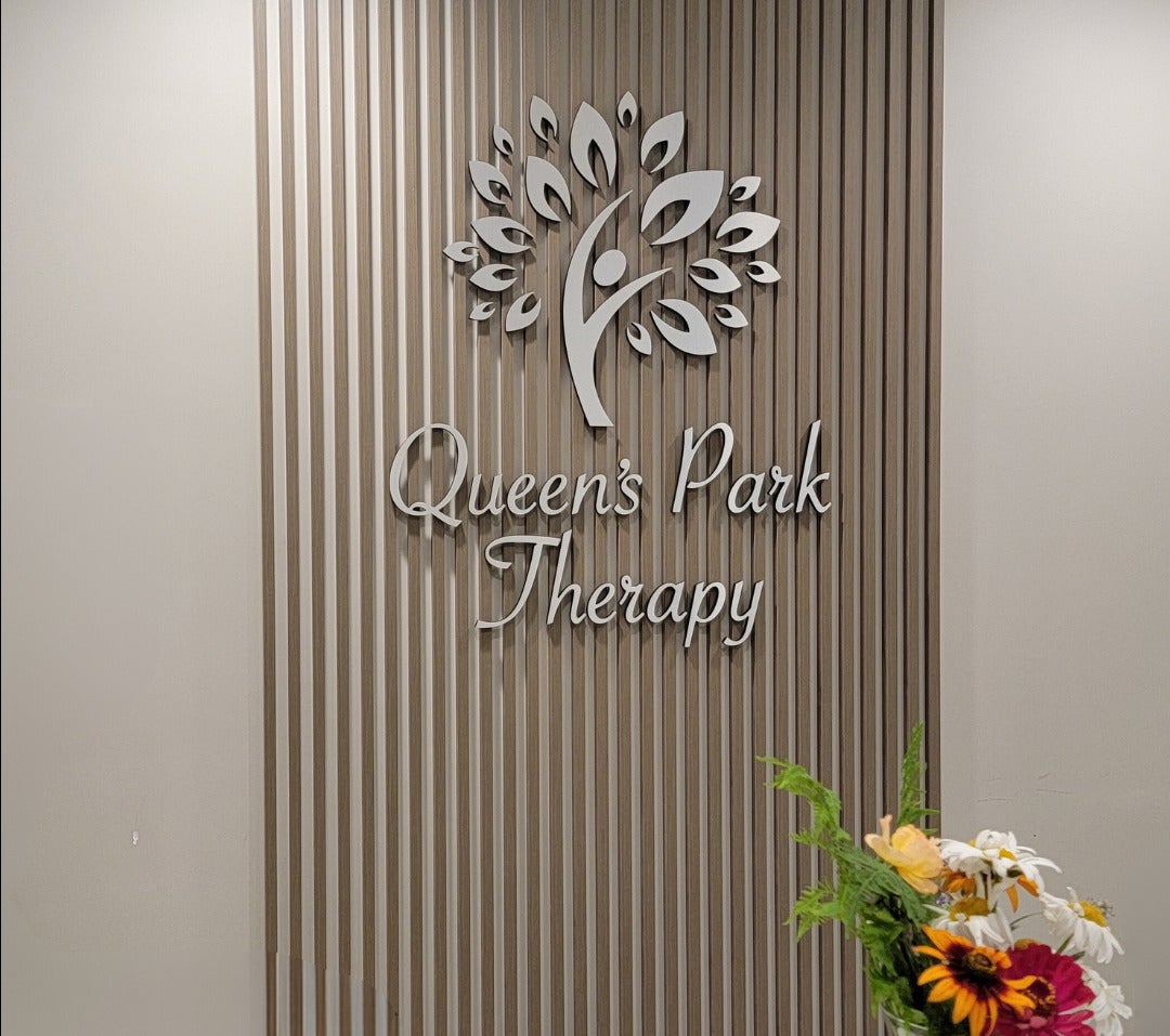 Reception Sign for Queen’s Park Therapy at their  Massage Therapy Clinic in New Westminster, BC