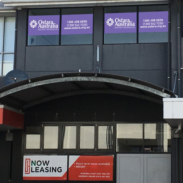 Window signage can serve multiple purposes