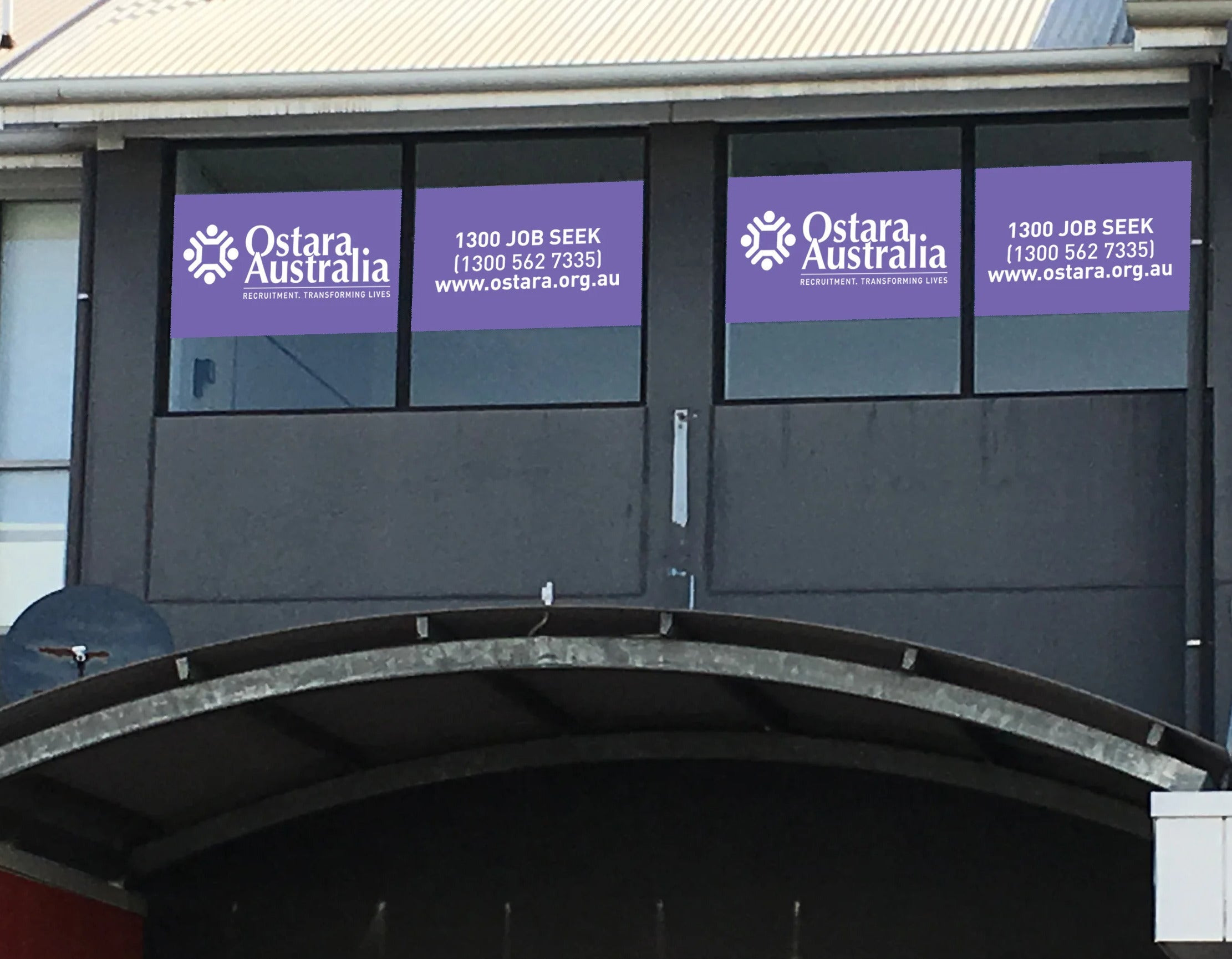 Window signage can serve multiple purposes