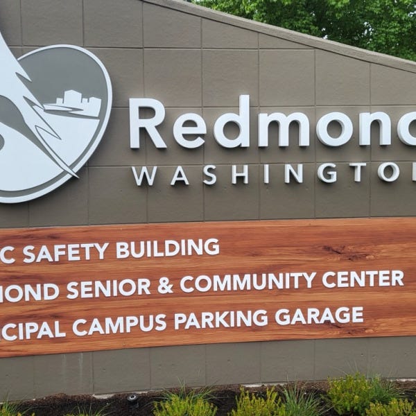 City of Redmond Monument Refresh / Update - Dimensional Letters, Logo - Redmond, WA