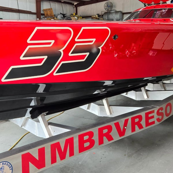 Offshore Racing Boat Lettering and Decals