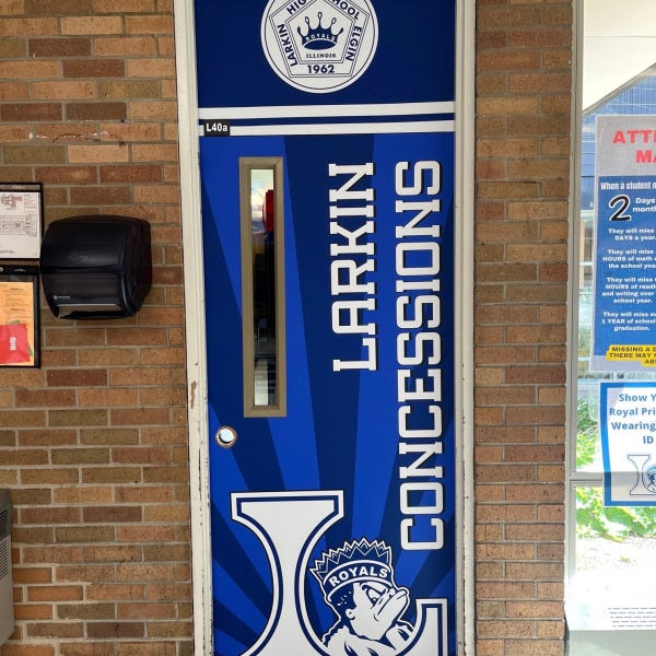 Larkin Concessions Door Wrap