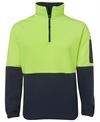 Hi Vis 1/2 Zip Polar Fleece