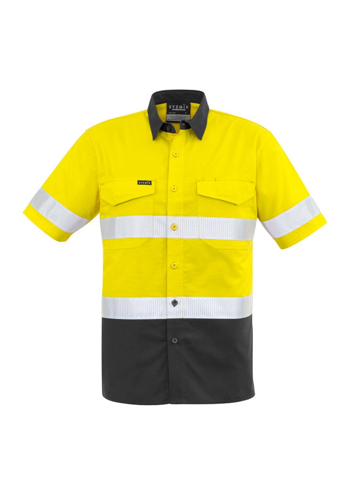 Mens Rugged Cooling Hi Vis Taped Short Sleeve Shirt