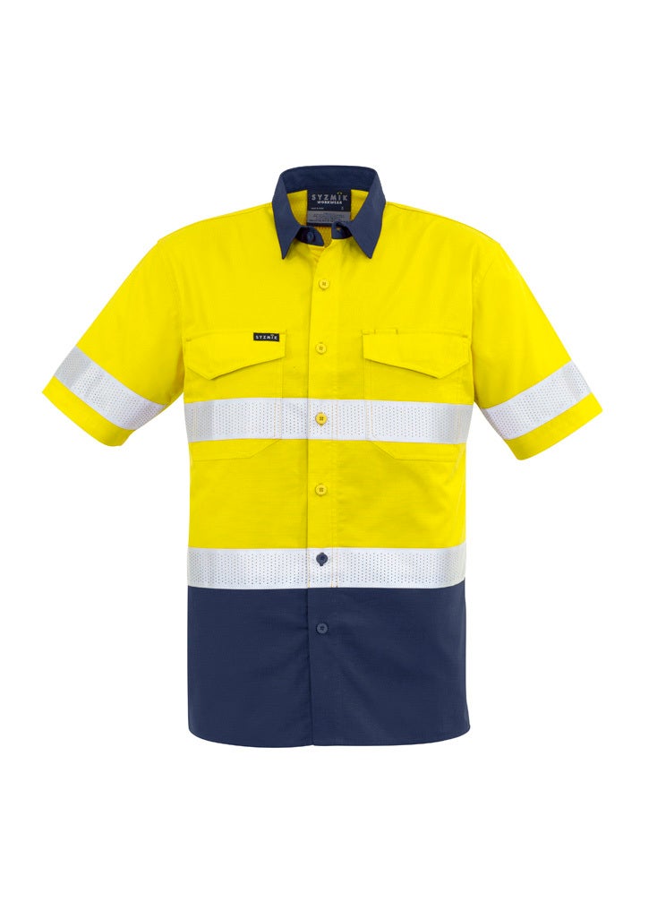 Mens Rugged Cooling Hi Vis Taped Short Sleeve Shirt