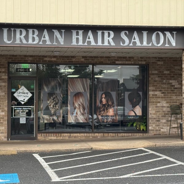 Urban Hair Salon Window Refresh: Custom Design, Print, and Install by Signarama Tysons Corner