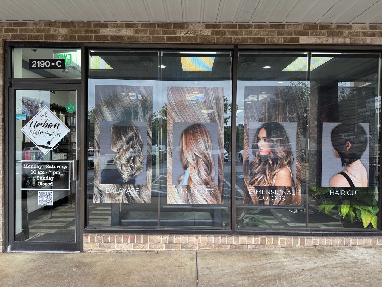 Urban Hair Salon Window Refresh: Custom Design, Print, and Install by Signarama Tysons Corner