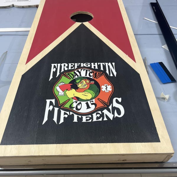 Firefighter Corn Hole Board