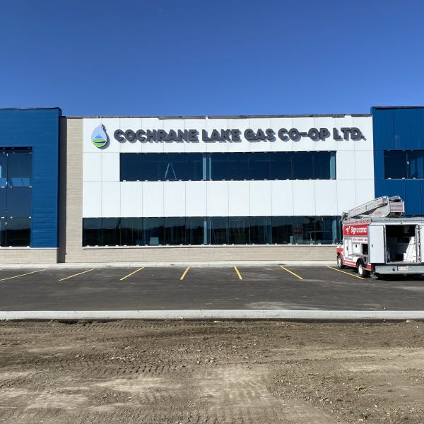 Channel Letter Sign for Cochrane Lake Gas Co-Op