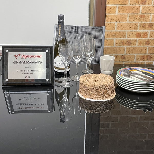 Team Signarama Blacktown Celebrates reaching a milestone