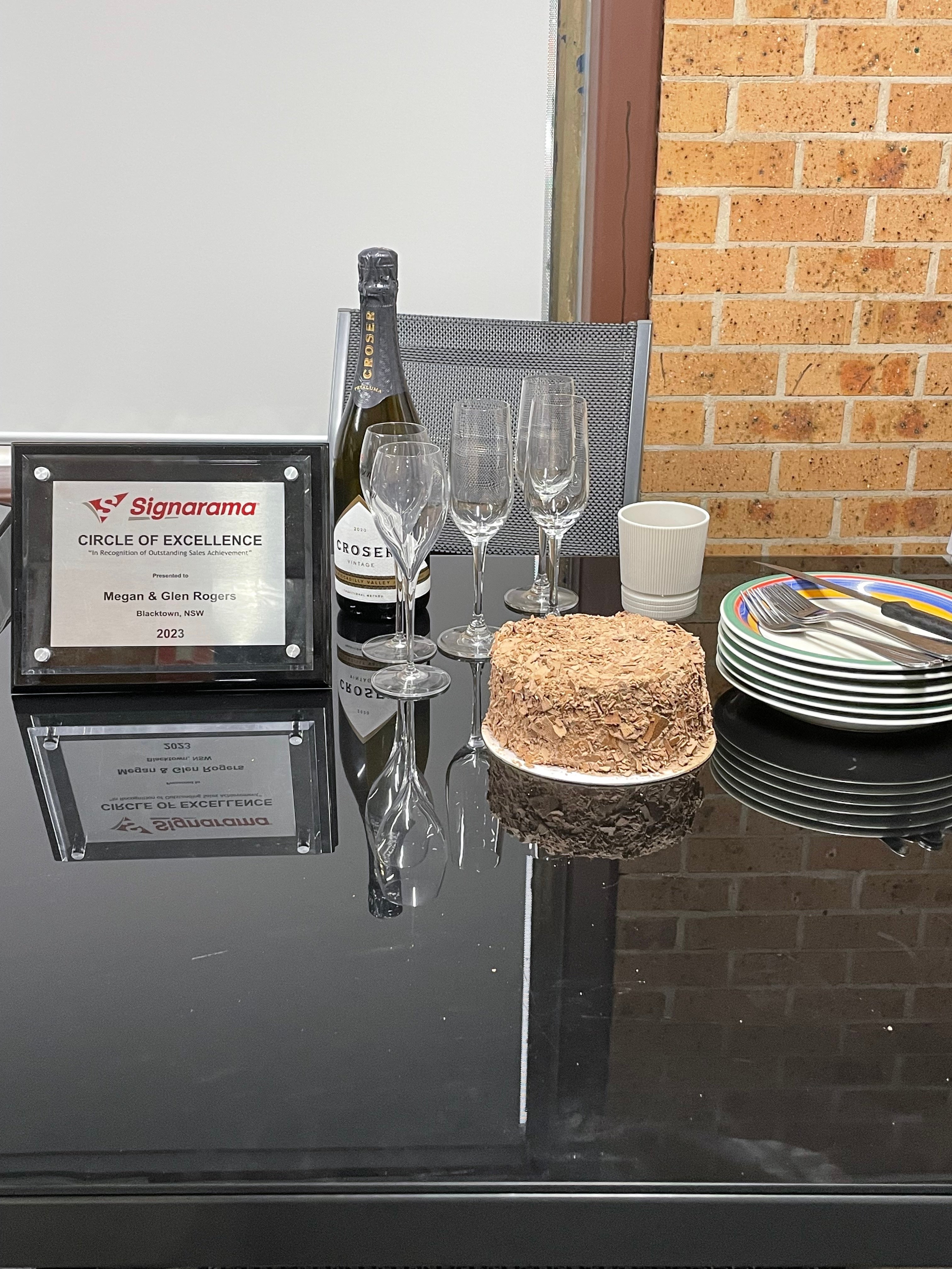 Team Signarama Blacktown Celebrates reaching a milestone