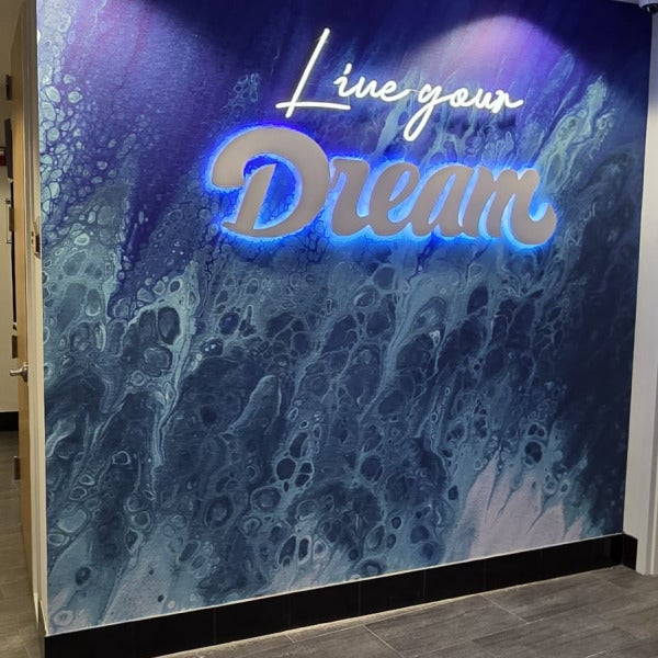 wall wrap, LED, backlit, neon