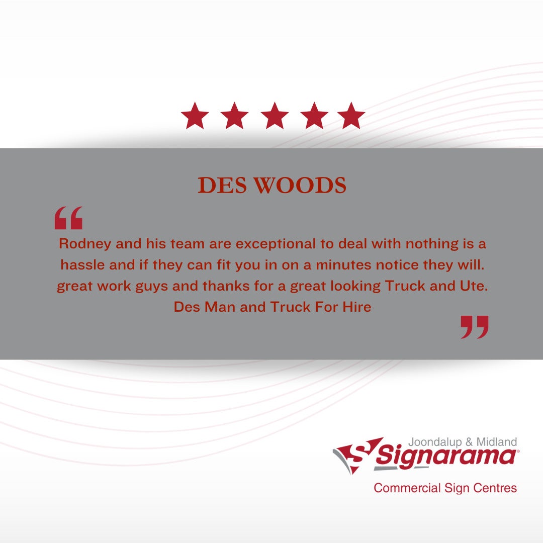 Customer Review Des Woods