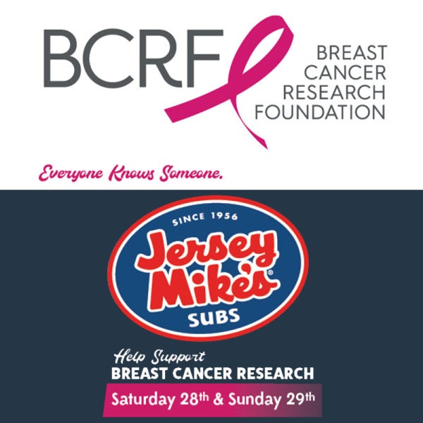 Jersey Mike's Subs Partners with BCRF to Fund Lifesaving Breast Cancer Research Jersey Mike's Subs Partners with BCRF to Fund Lifesaving Breast Cancer Research