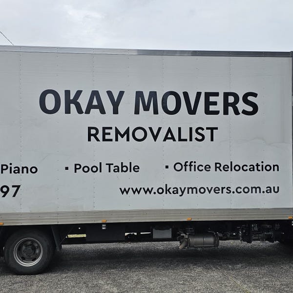 Okay Movers Truck Cut Graphics