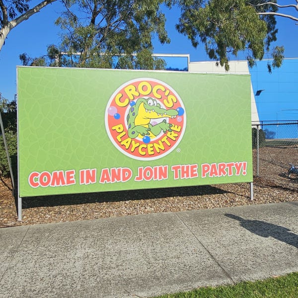 Croc's Playcentre Banner