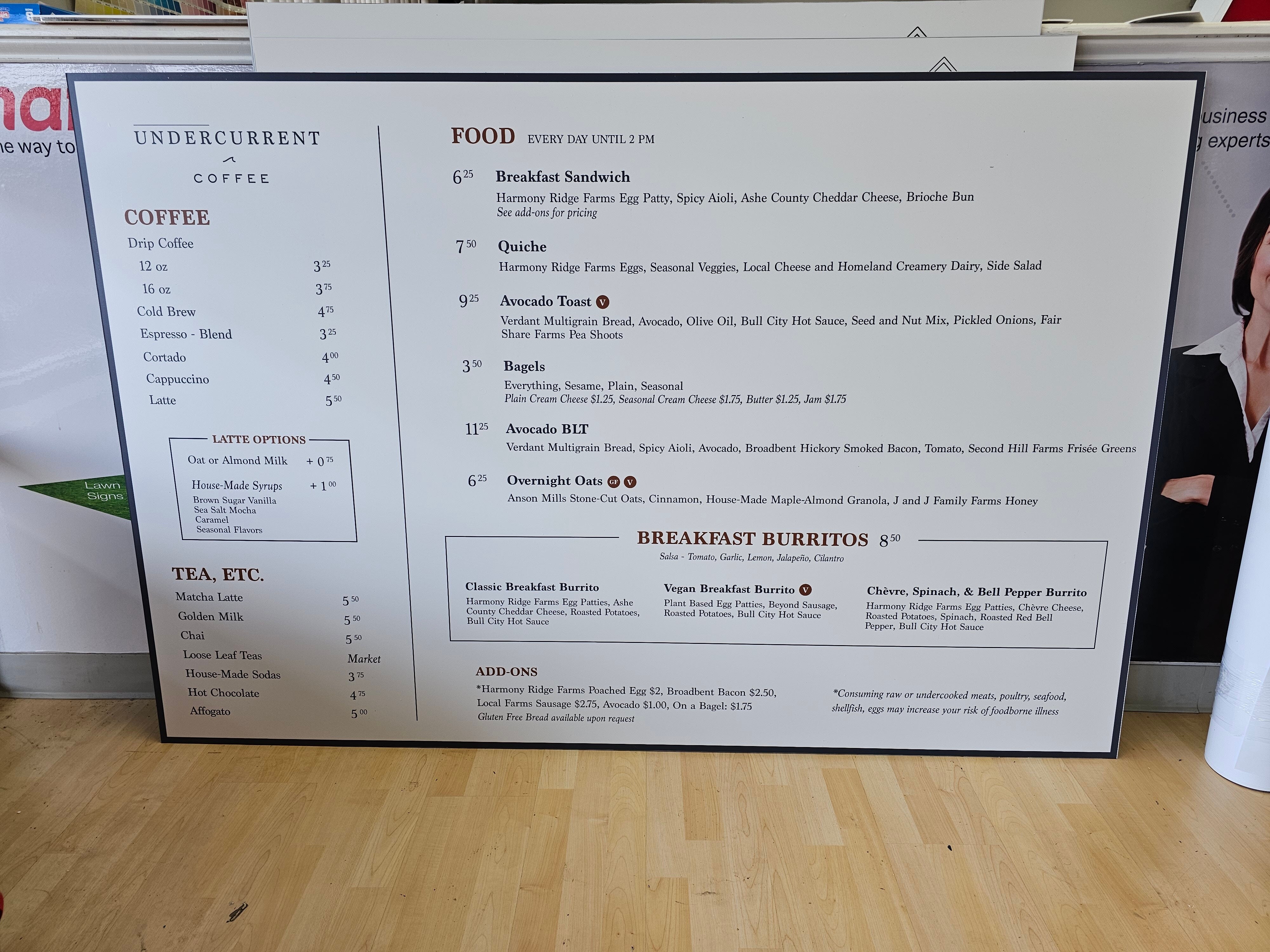 Coffee Shop Menu Boards