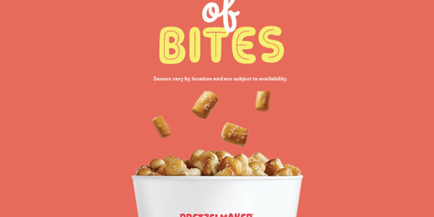 Get Ready to Dip and Devour with Pretzelmaker's New Bucket of Bites: A Twist on Snacking!