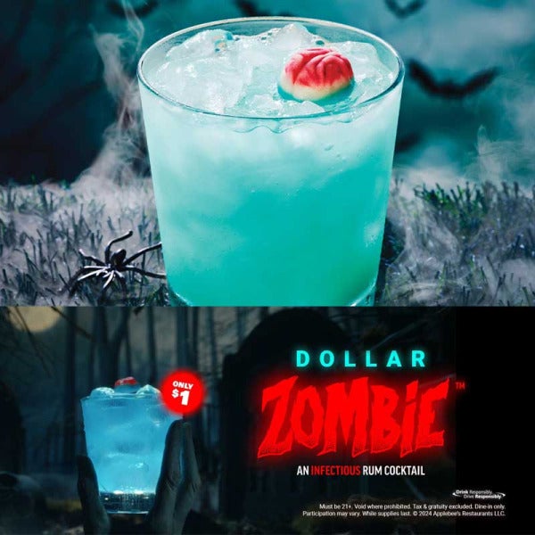 Applebee's Brings Back Dollar Zombie cocktail and Unveils Haunting Halloween Lineup Applebee's Brings Back Dollar Zombie cocktail and Unveils Haunting Halloween Lineup