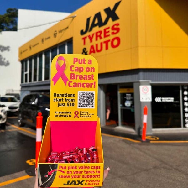 Jax Tyres & Auto Launches 'Put a Cap on Breast Cancer' Campaign, Revving Up Support for National Breast Cancer Foundation Jax Tyres & Auto Launches 'Put a Cap on Breast Cancer' Campaign, Revving Up Support for National Breast Cancer Foundation