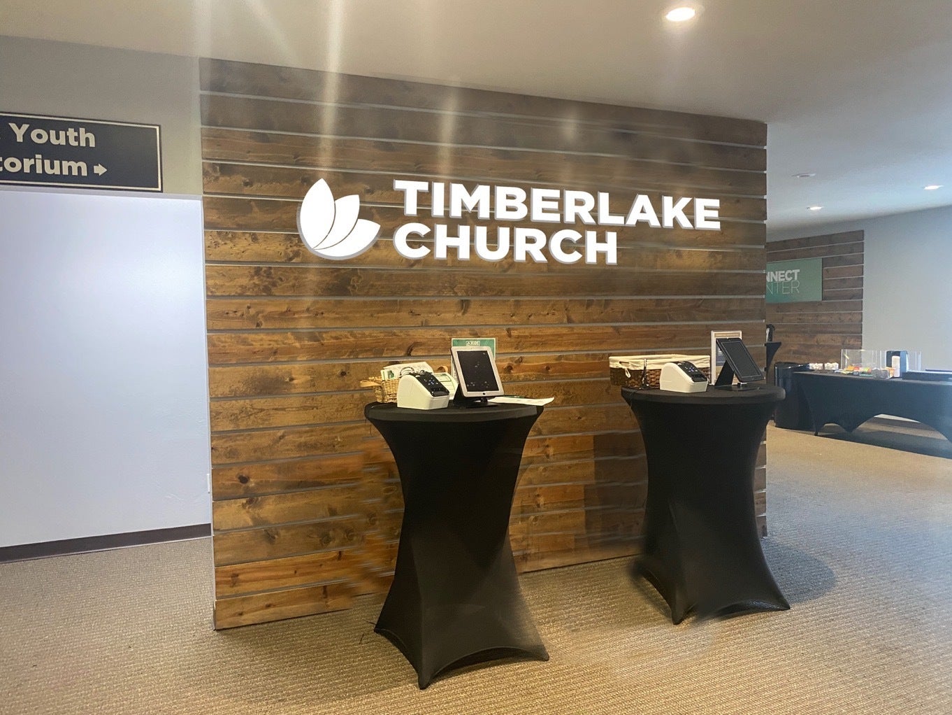 Custom Lobby Sign - Dimensional Letters - Timberlake Church, Duvall, WA