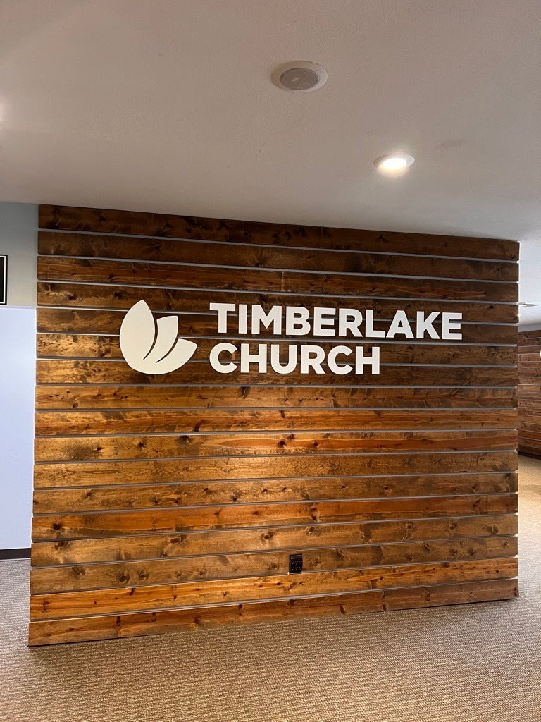 Custom Lobby Sign - Dimensional Letters - Timberlake Church, Duvall, WA
