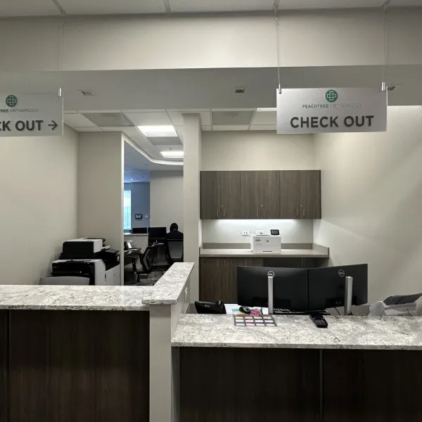 Hanging Office Signage at ADA Height