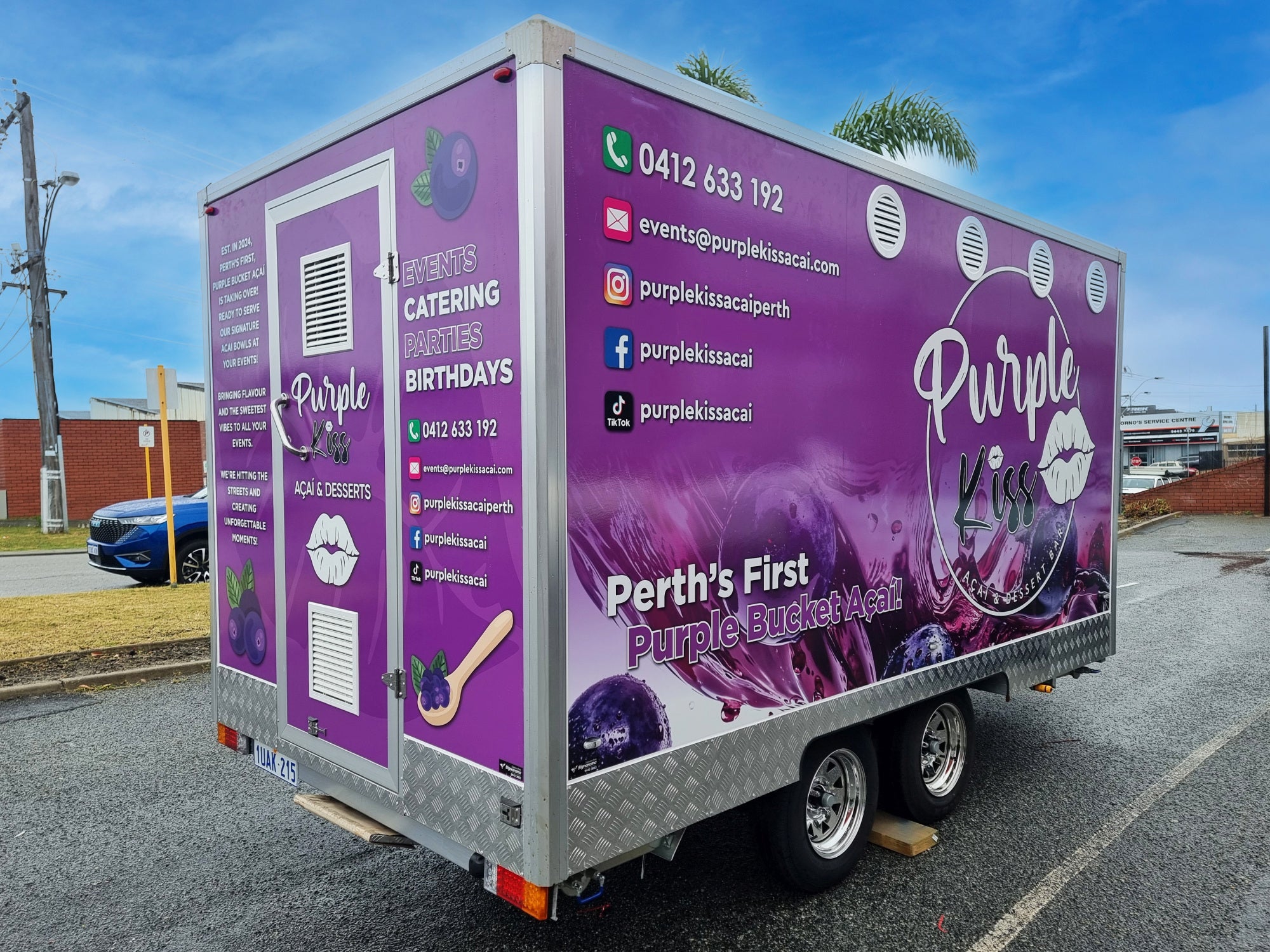 Purple Kiss Acai Trailer Wrap