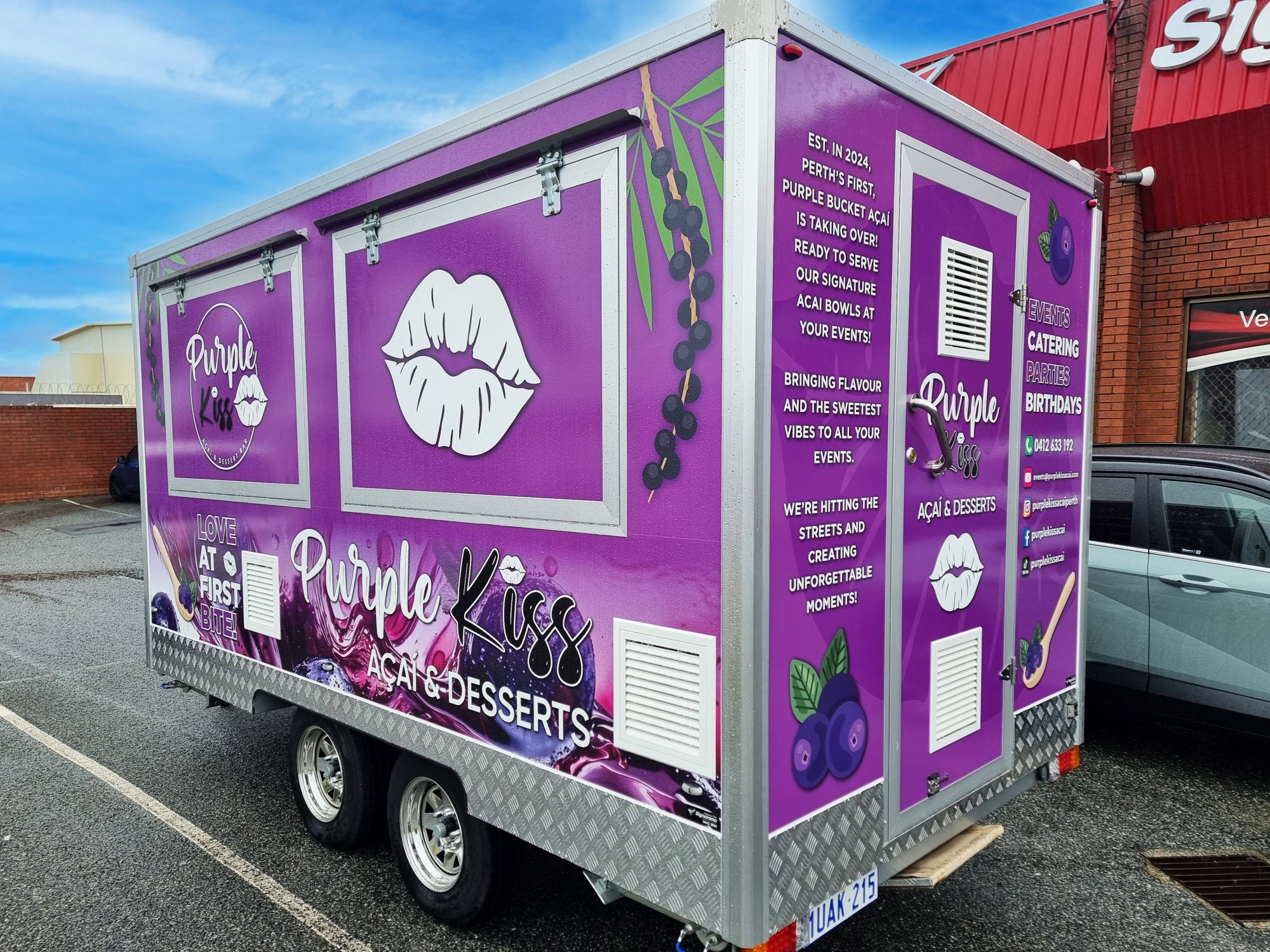 Purple Kiss Acai Trailer Wrap