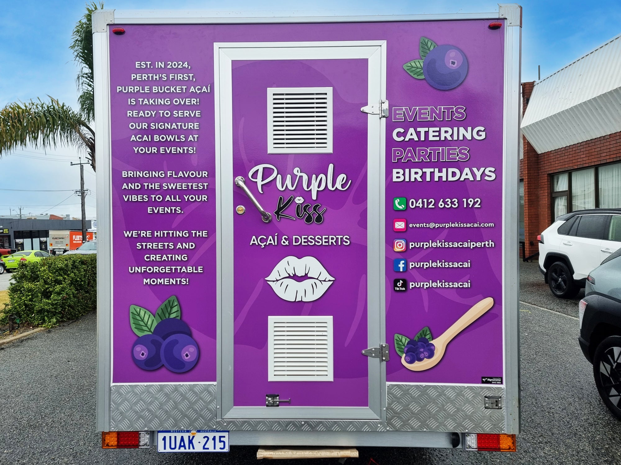 Purple Kiss Acai Trailer Wrap
