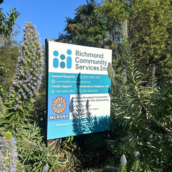 Post & Panel Sign- By Signarama Penrith- For Richmond Community Services