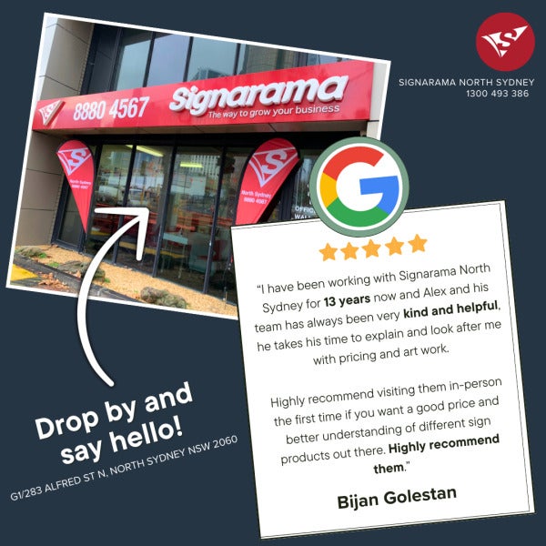 Customer Review Testimonial | Signarama North Sydney