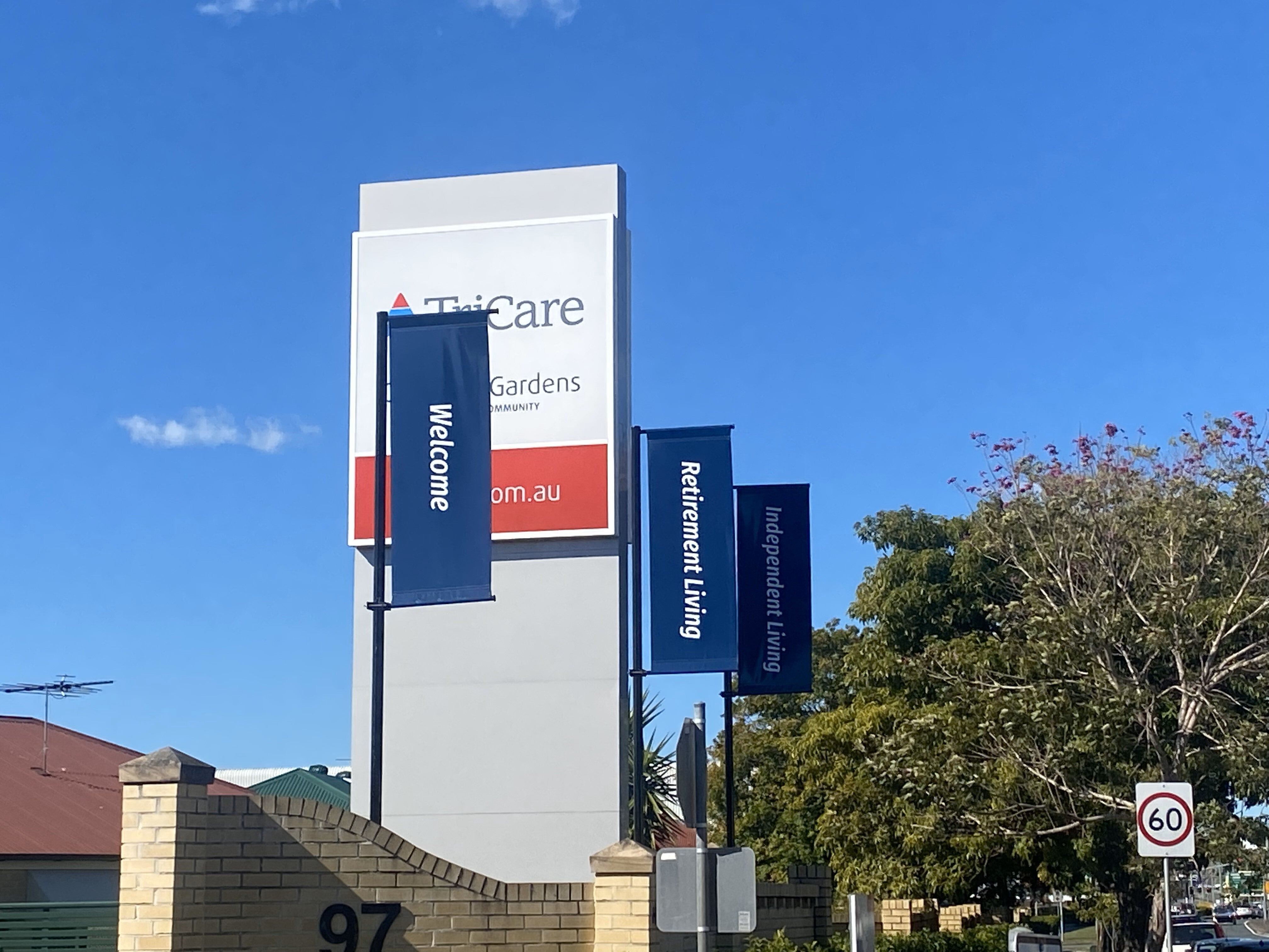 Pole banners really showcase an entry!