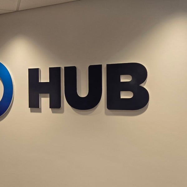 reception logo sign, dimensional letters