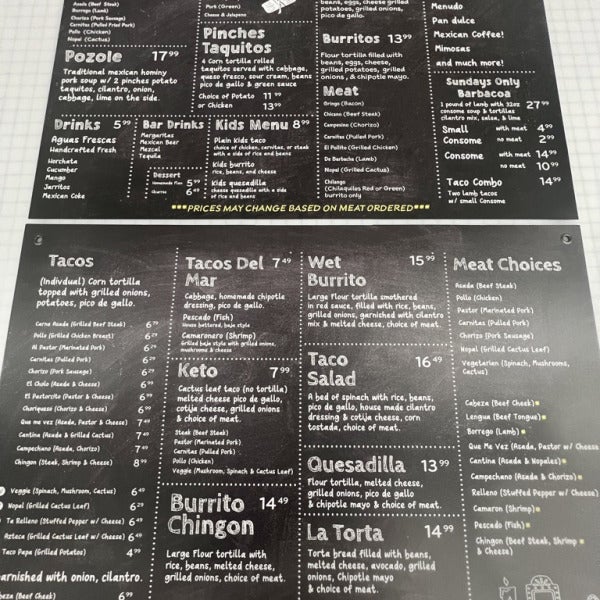 Custom Menuboards - La Chingona Taqueria - Seattle, WA