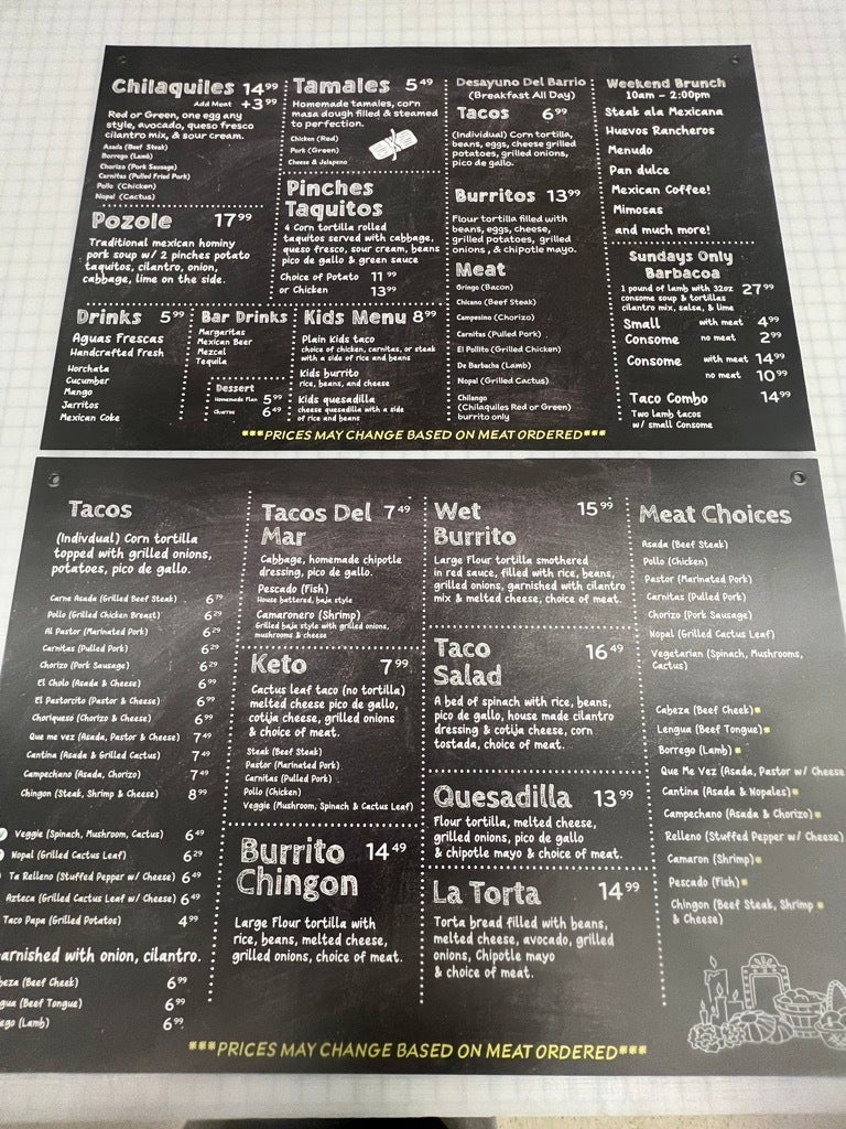 Custom Menuboards - La Chingona Taqueria - Seattle, WA