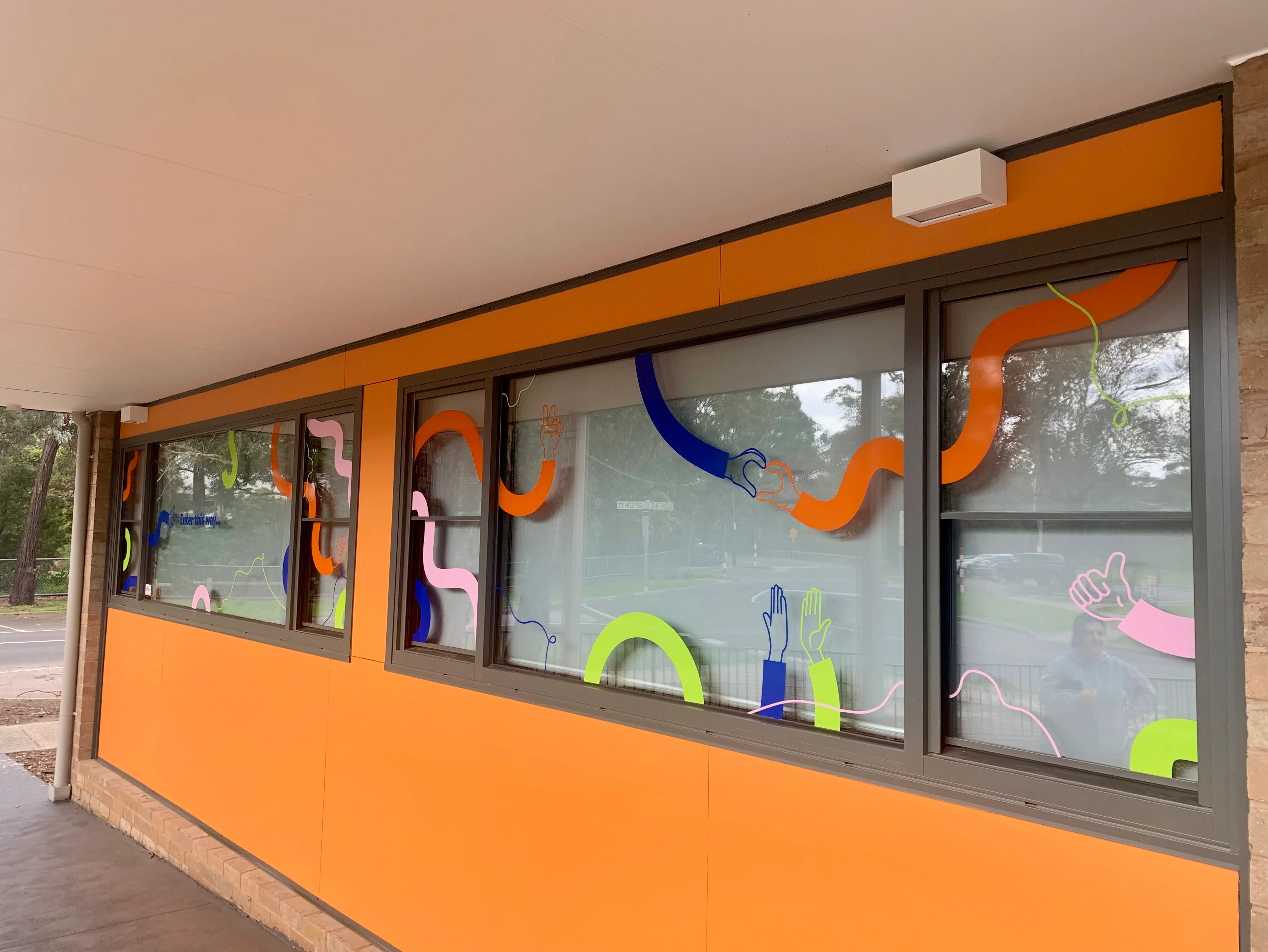 Windows Graphics - Nillumbik Youth Hub - Diamond Creek VIC.