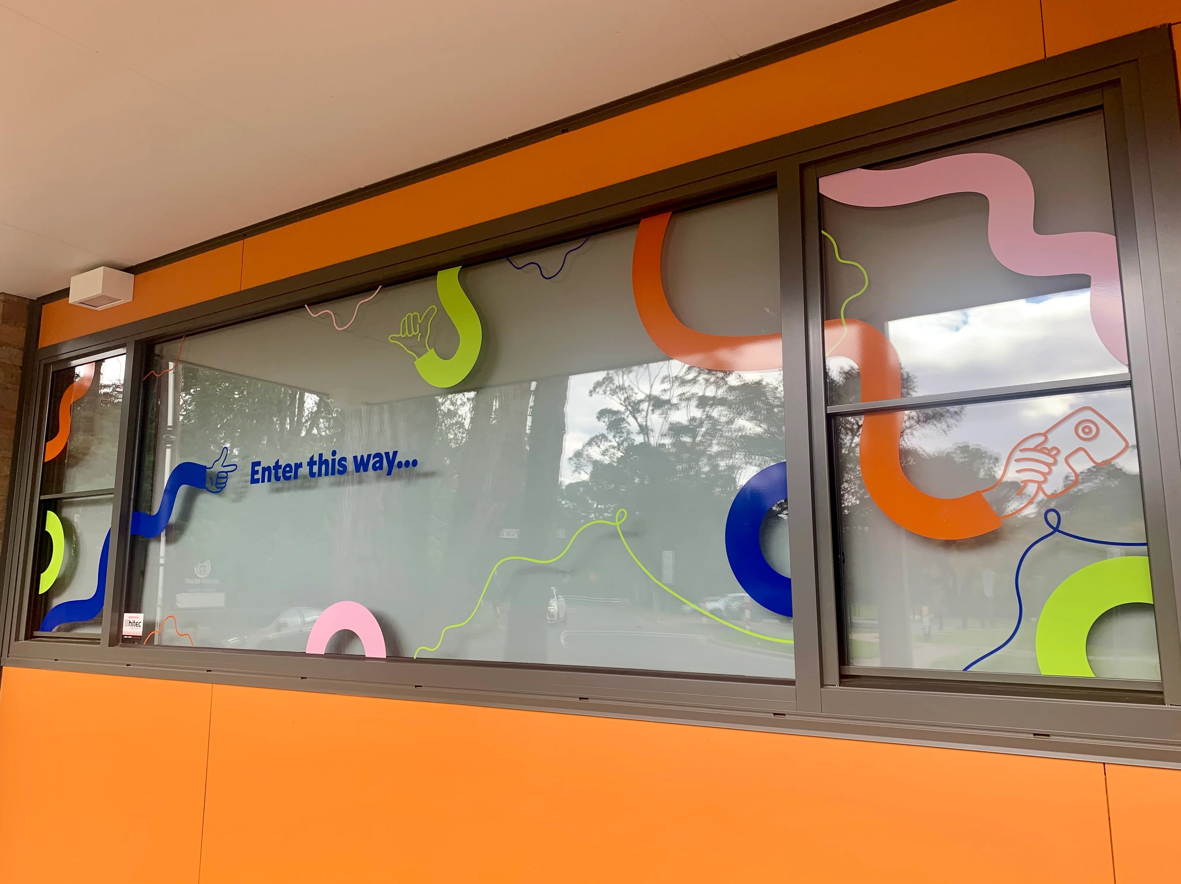 Windows Graphics - Nillumbik Youth Hub - Diamond Creek VIC.