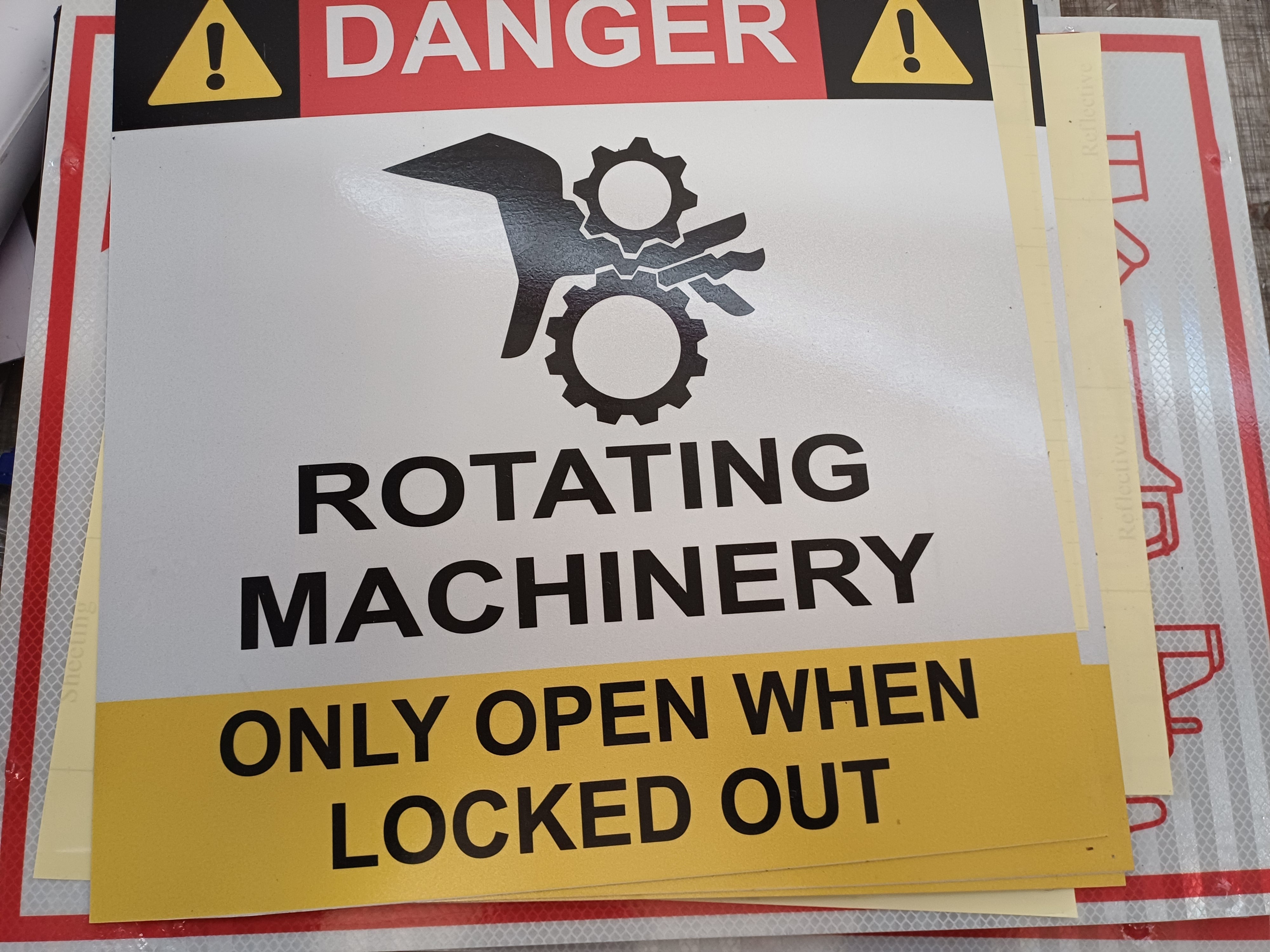 New safety signage