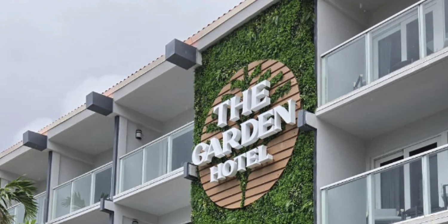 The Garden Hotel Fort Lauderdale , Channel Letters, Greenery Wall