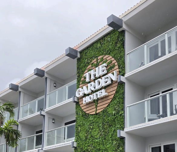 The Garden Hotel Fort Lauderdale , Channel Letters, Greenery Wall