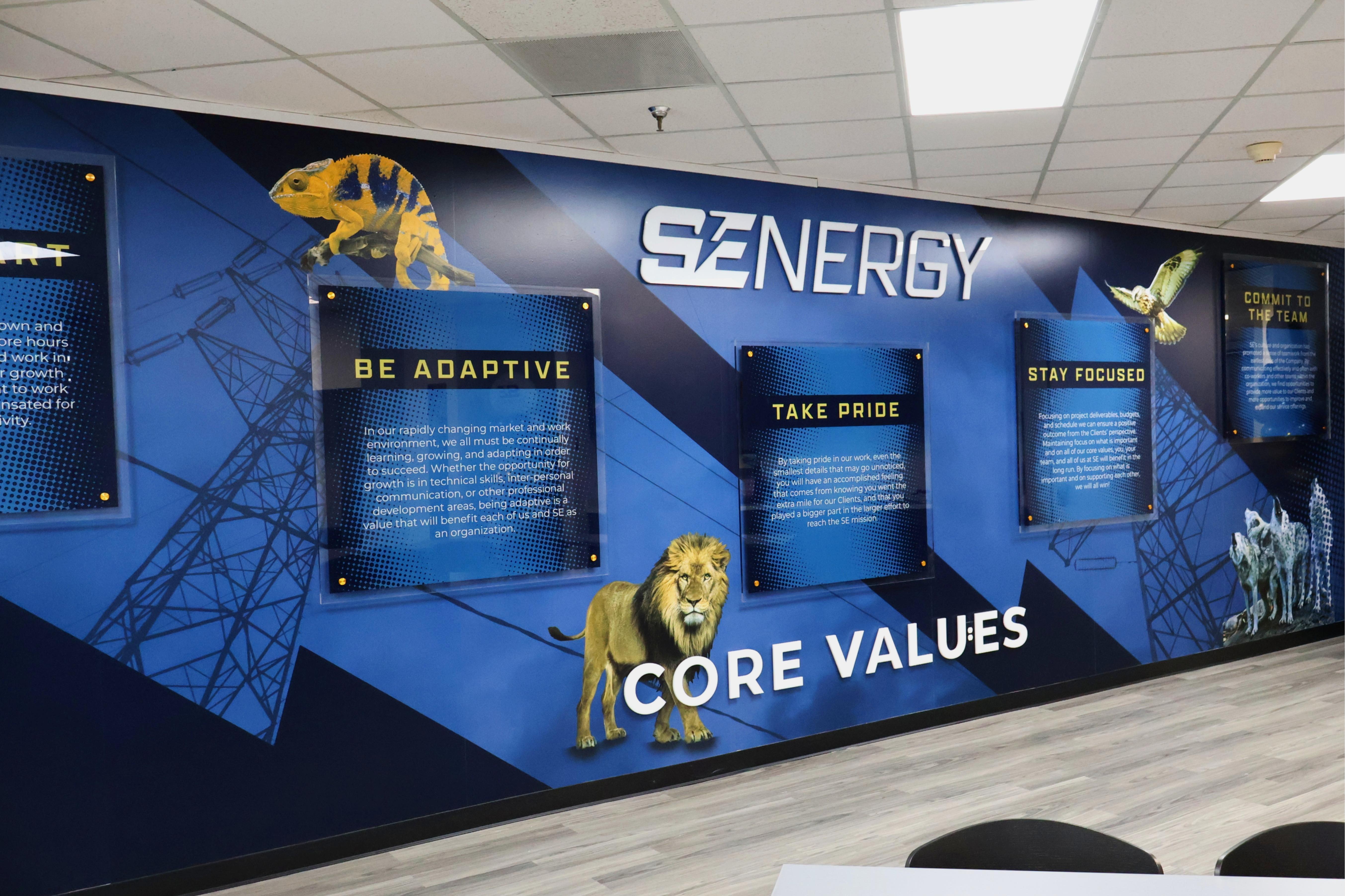 Interior branding of new office space