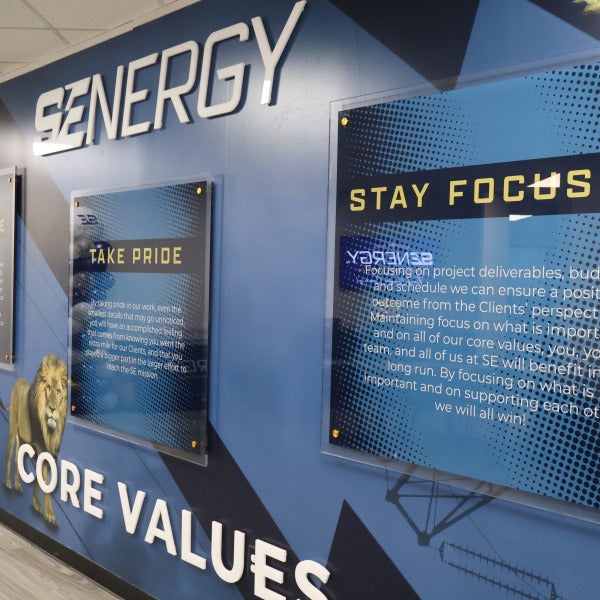 Senergy Wall Wrap & Dimensional Logo & Acrylic Posters
