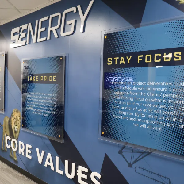 Senergy Wall Wrap & Dimensional Logo & Acrylic Posters