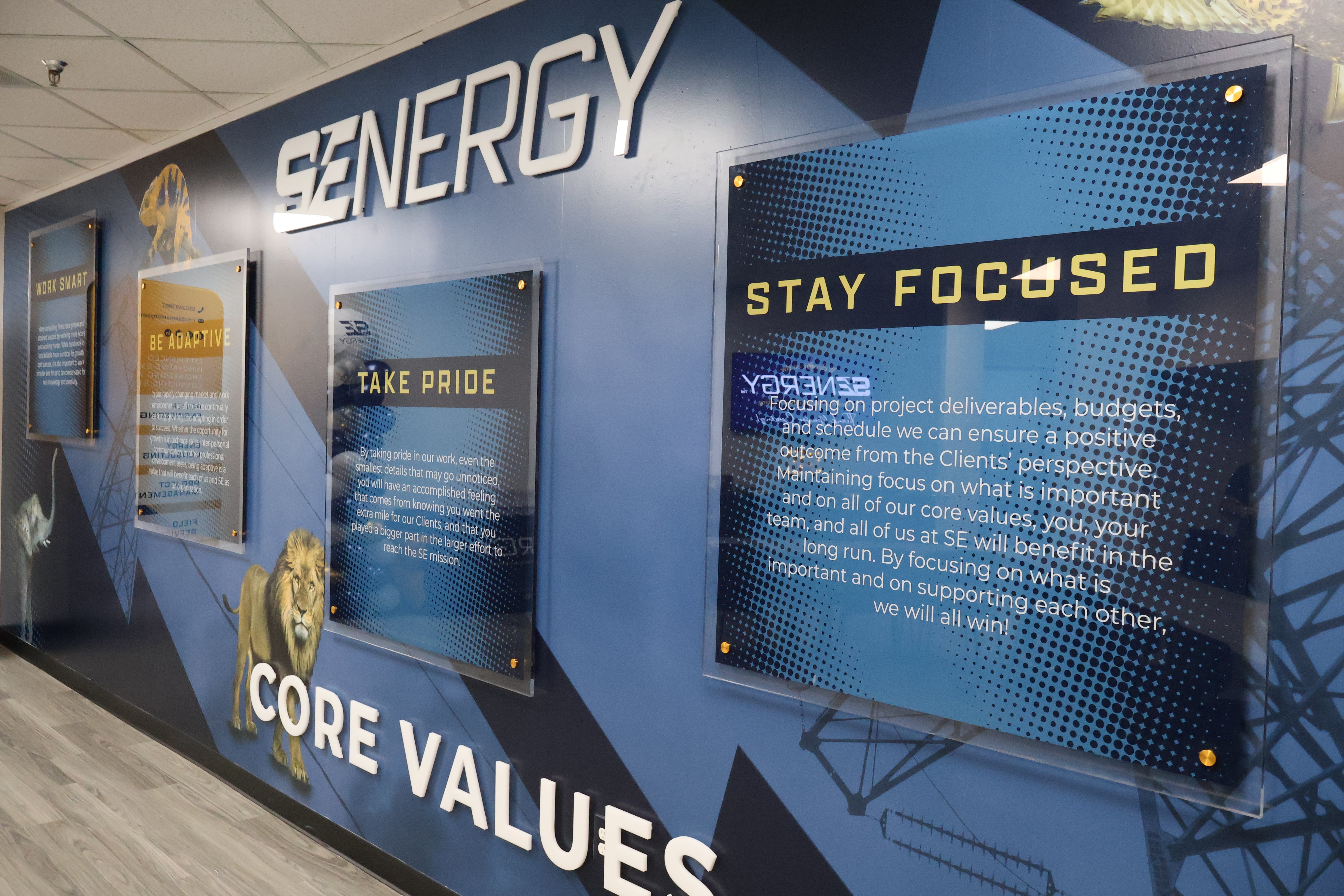 Interior branding of new office space