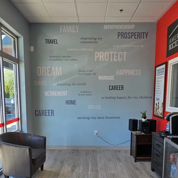 Wall Vinyl with Key words