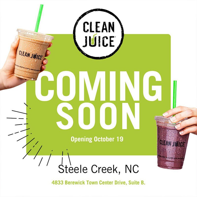 Get Juiced: Clean Juice Steele Creek Reopens with Passion and Purpose Get Juiced: Clean Juice Steele Creek Reopens with Passion and Purpose