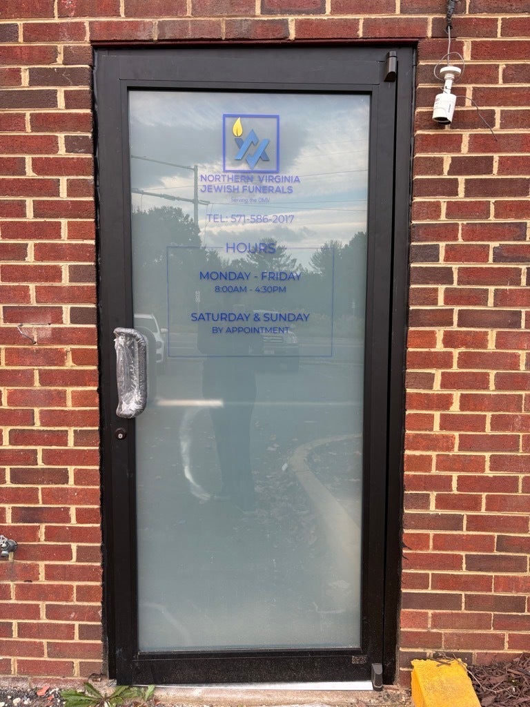 Jewish Funerals of Northern VA Chooses Signarama Tysons Corner for Window and Door Frosting Ahead of Grand Opening