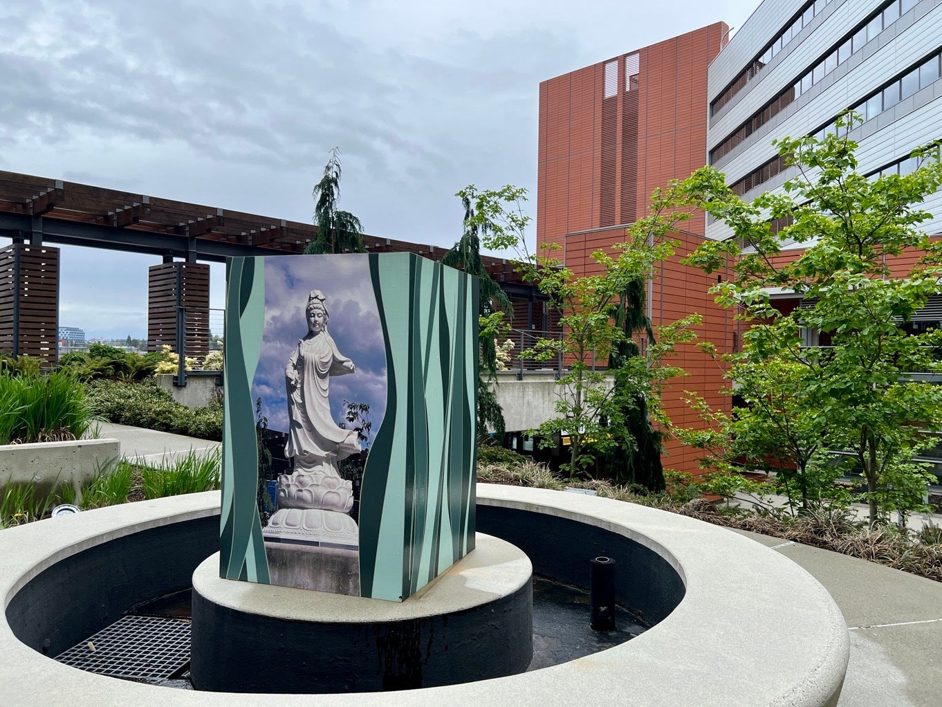 Custom Monument Pedestal Graphics Wrap - City Hall, Bellevue, WA