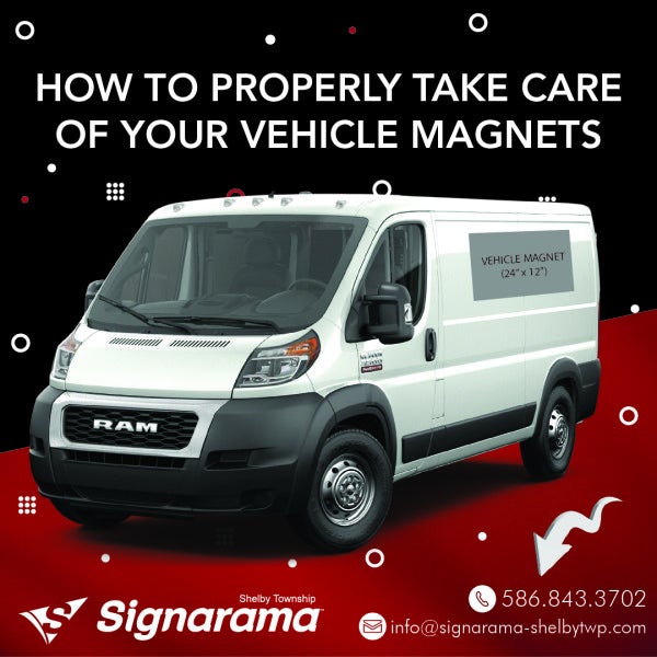 How do I properly care for my car door magnet?